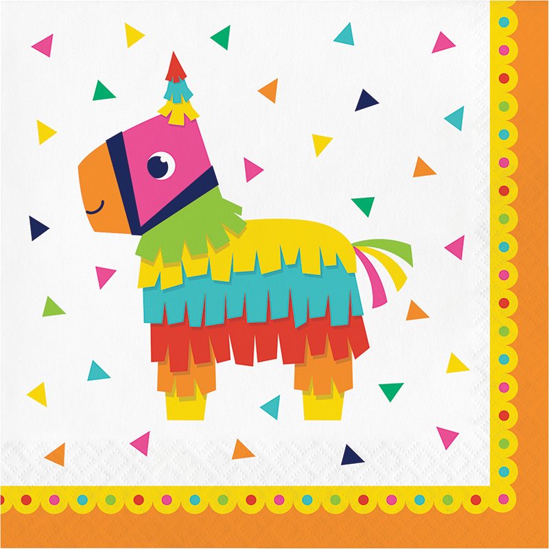 16 serviettes Fiesta Fun 33 cm