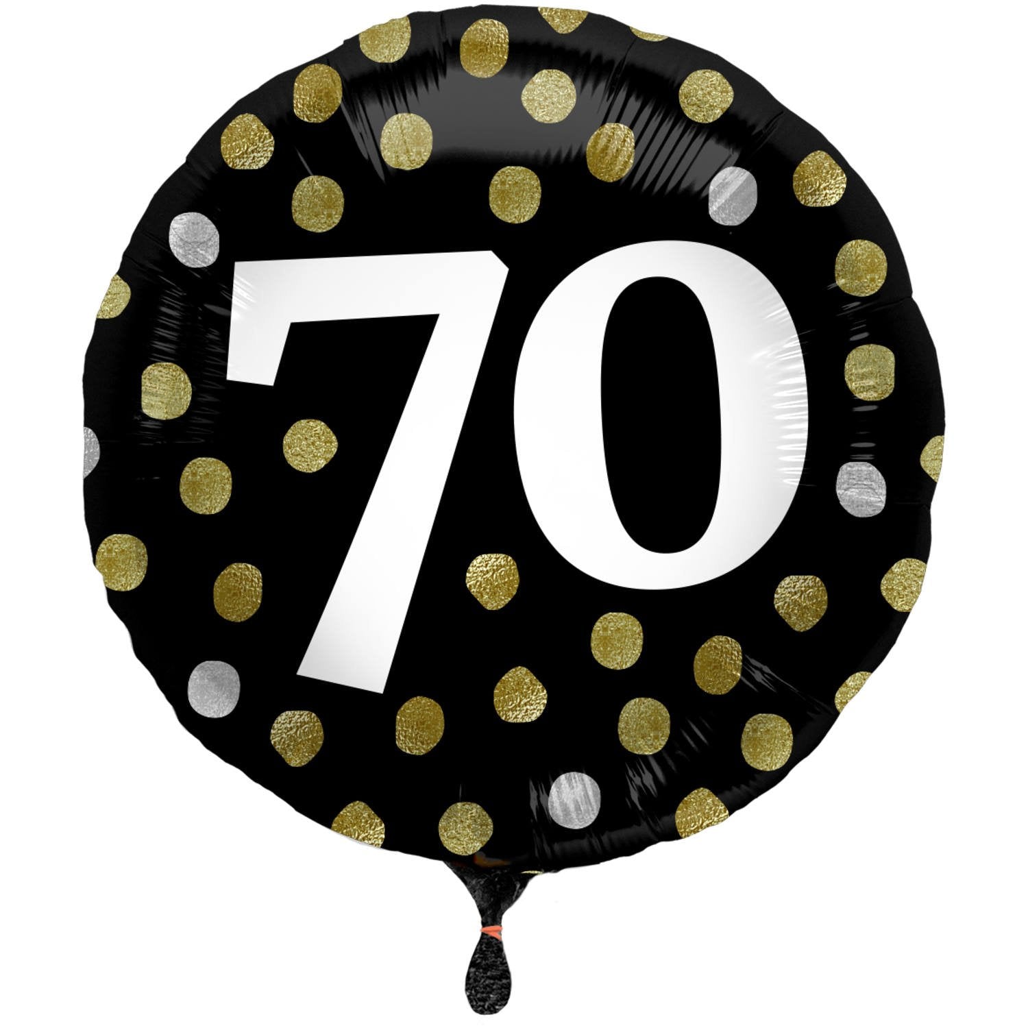 Palloncino per il 70° anniversario, in lamina nera lucida, 45 cm