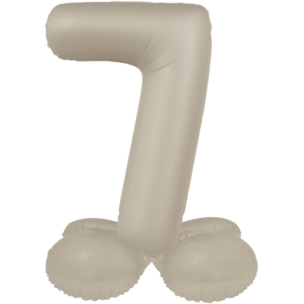 Number 7 Creamy Latte Ultra Matte Balloon with Stand 41 cm