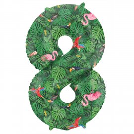 Number 8 Jungle Vibe Balloon 86 cm