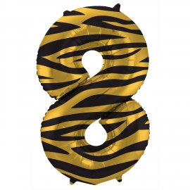 Number 8 Balloon Tiger Chic 86 cm