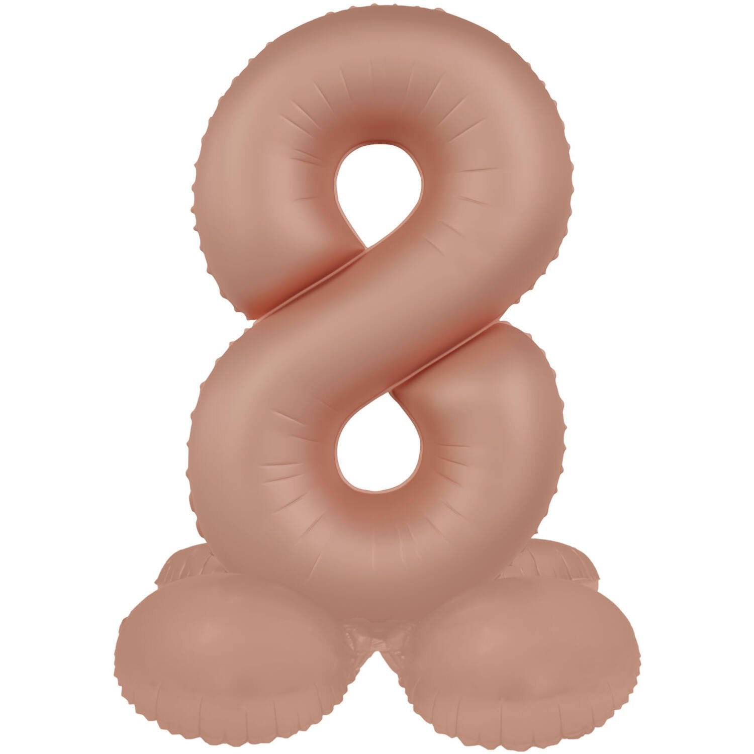 Palloncino numero 8 Vintage Rose Ultra Matte con supporto 41 cm