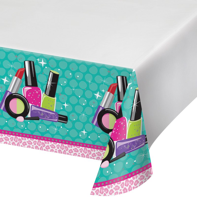 Nappe en plastique 259 x 137 cm Fête spa pailletée !