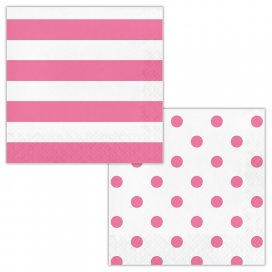 All / Vajillas y Temáticas / Vajillas por Colores / Candy Pink Dots and Stripes
