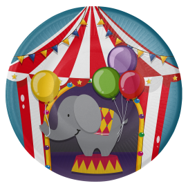 All / Vajillas y Temáticas / Infantiles / CIRCO