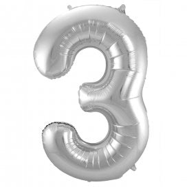 All / Accesorios y Decoración / Globos / Globos de Números / Globos Numeros Plateados