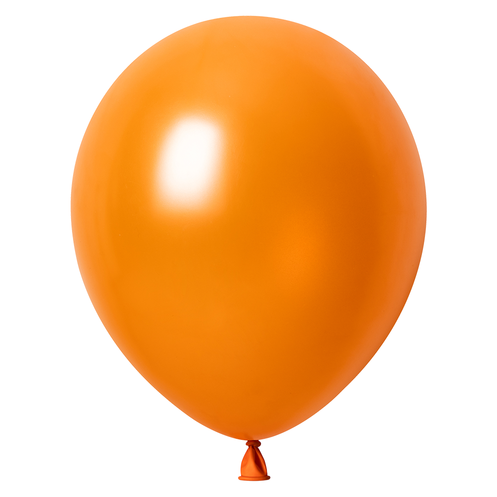 10 Globos Naranja Metallic 30 cm