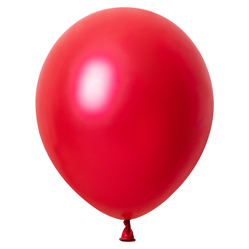 10 palloncini rosso ciliegia metallizzati da 30 cm