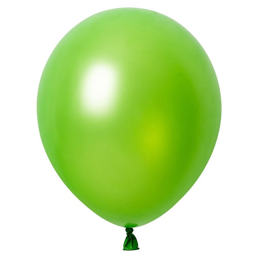 10 Globos Verde Brillante Metallic 30 cm