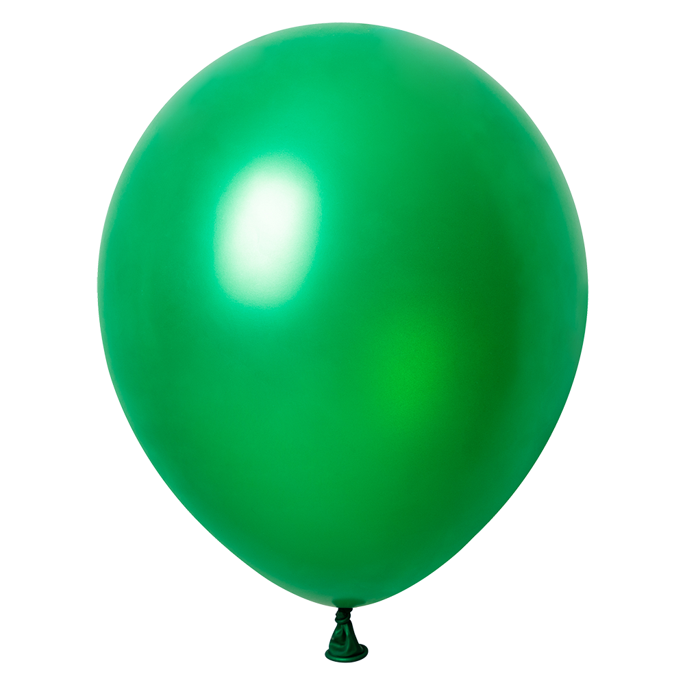 10 palloncini verde metallizzato da 30 cm