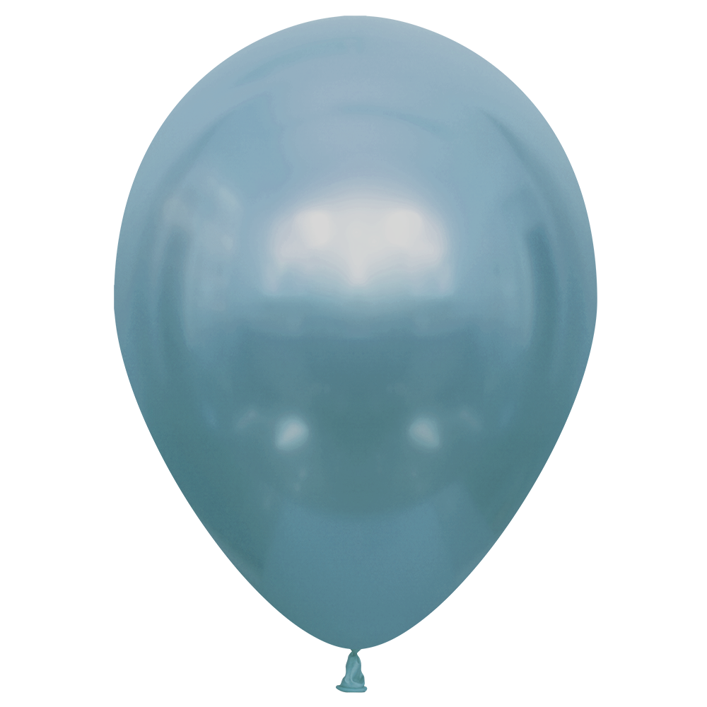 100 palloncini lucidi azzurri da 30 cm