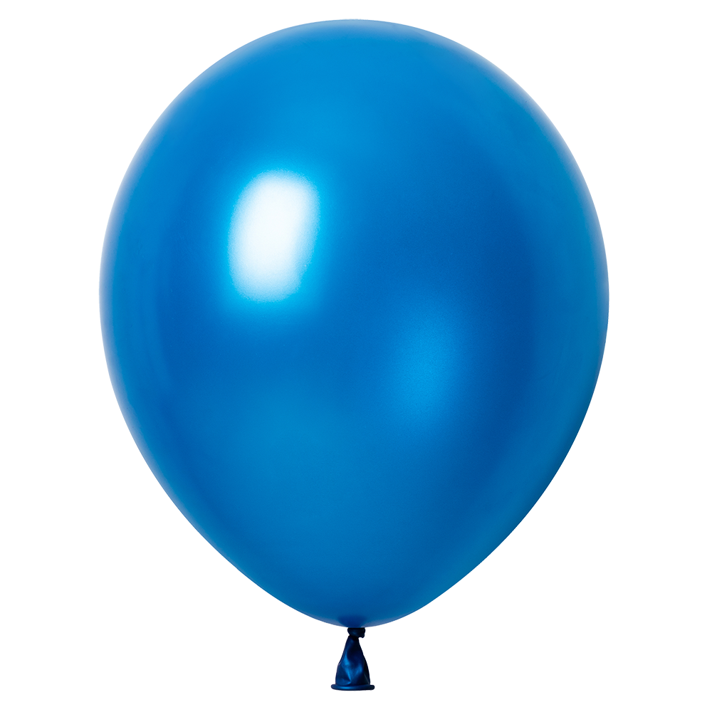 100 Globos Azul Real Metallic 30 cm