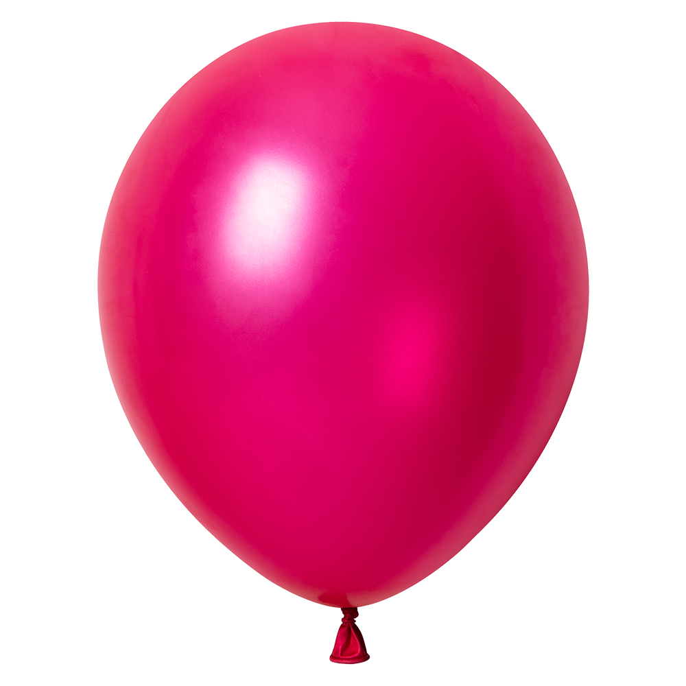 100 Globos Carmin Metallic 30 cm