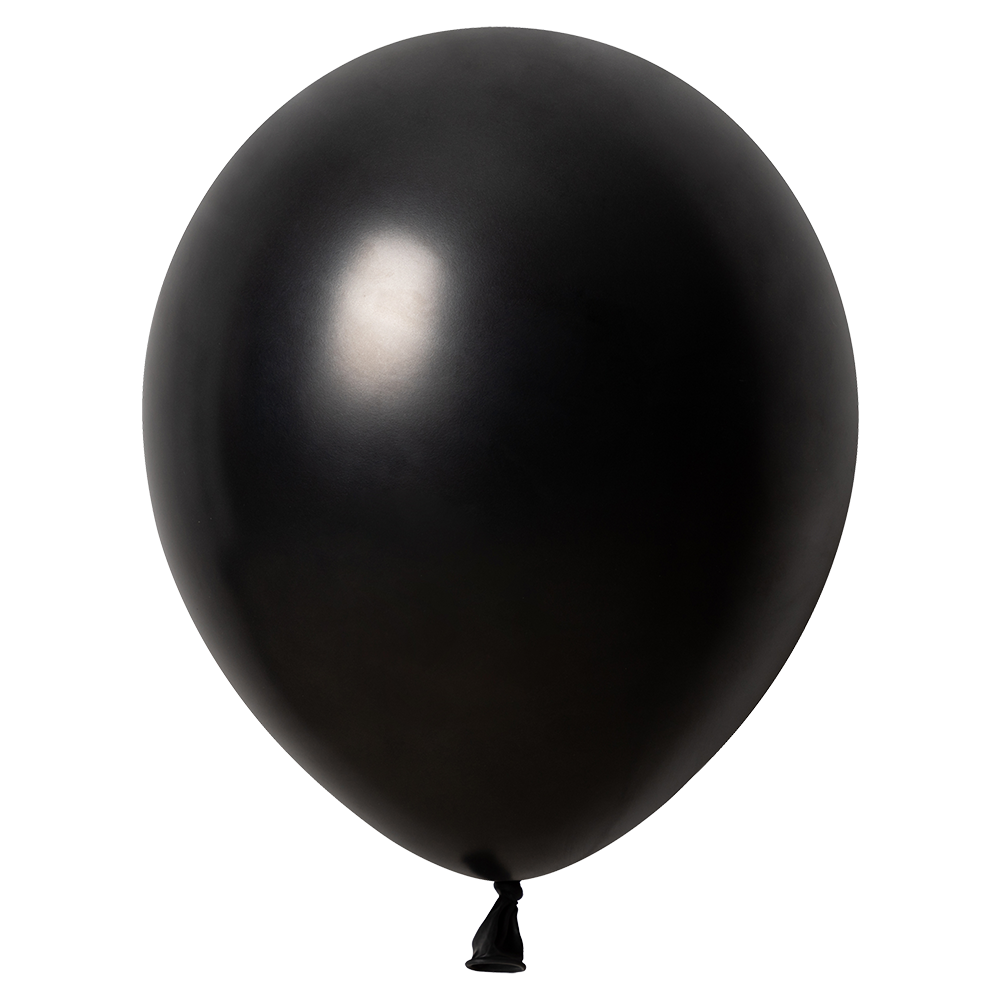 100 Globos Negro Metallic 30 cm