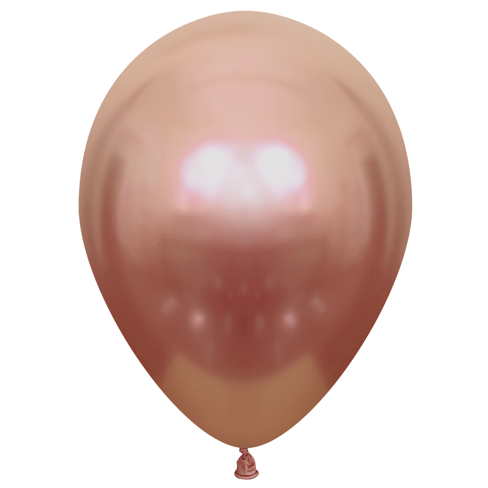 100 palloncini lucidi oro rosa da 30 cm