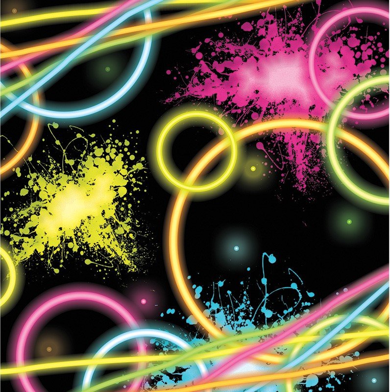 16 SERVILLETAS 25 CM GLOW PARTY