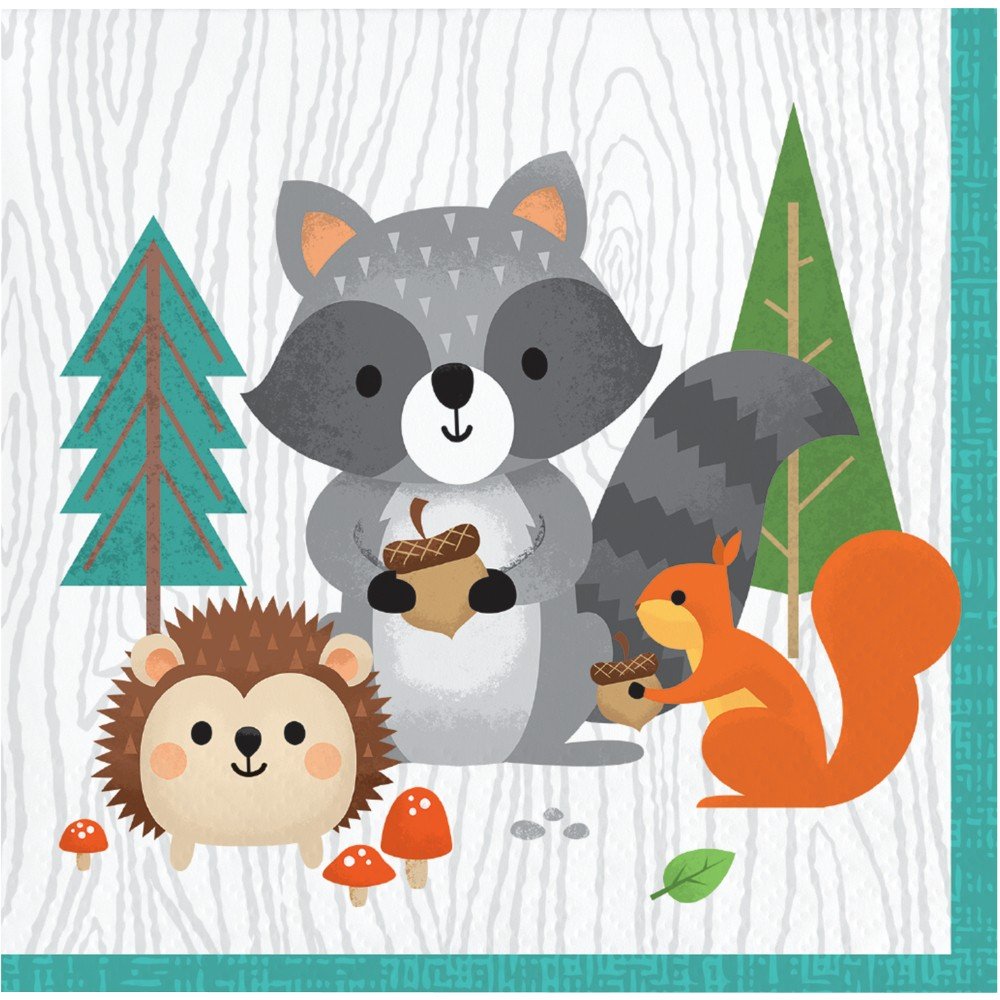 16 Servilletas 25 cm Forest Animals