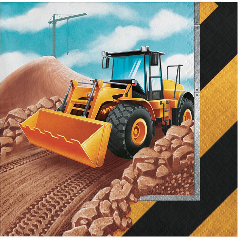 16 Servilletas 2P BIG DIG CONSTRUCCION