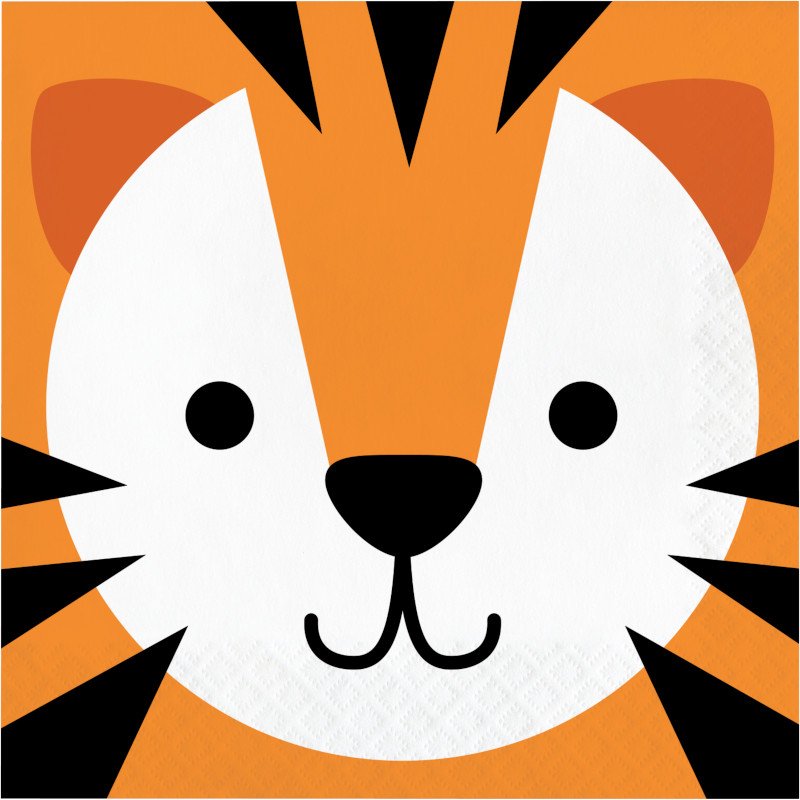 16 Servilletas 33 cm TIGER ANIMAL FACES