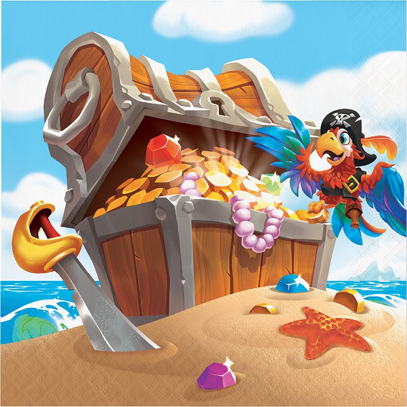 16 Servilletas Pirate Party 33 cm