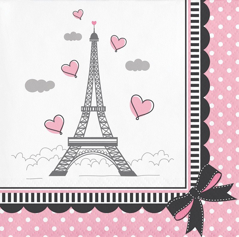 16 SERVILLETAS 25 CM PARTY IN PARIS