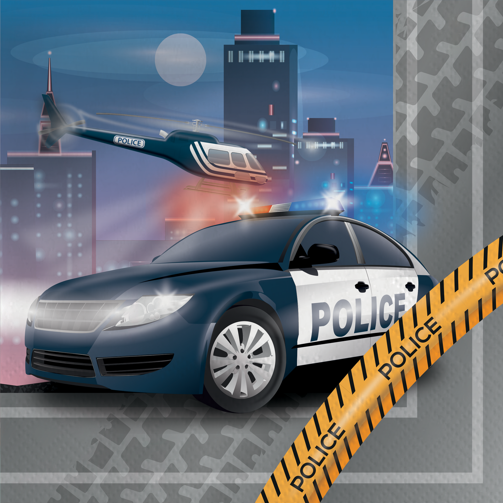 20 SERVILLETAS 33 CM POLICE PARTY