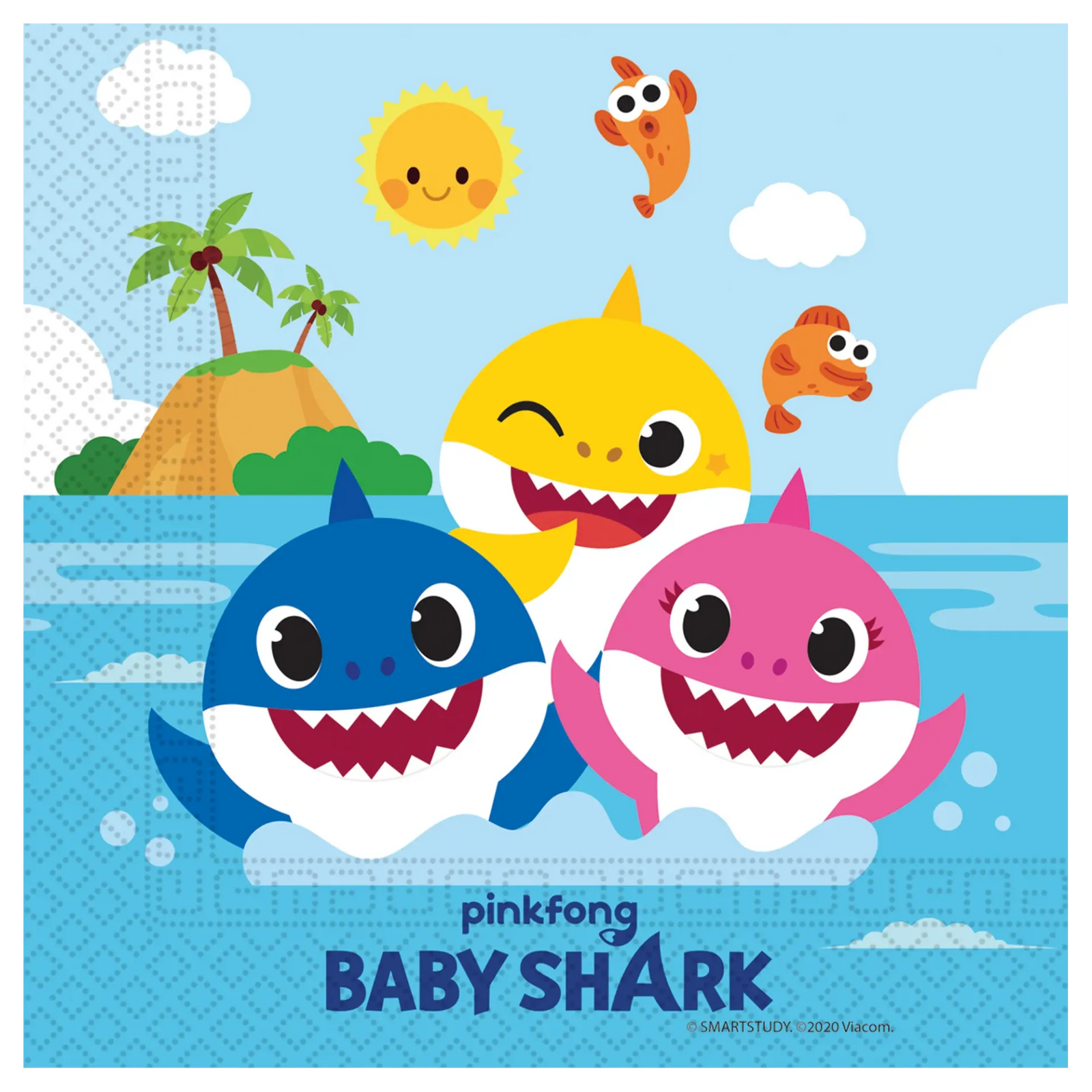 20 SERVIETTES 33 CM BÉBÉ REQUIN