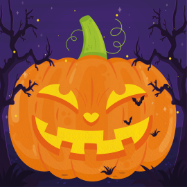 20 tovaglioli a forma di zucca di Halloween da 33 cm