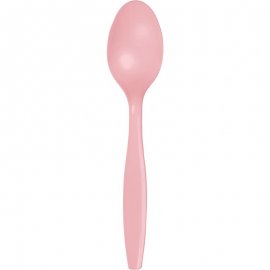 24 CUCHARAS PLASTICO PREMIUM CLASSIC PINK