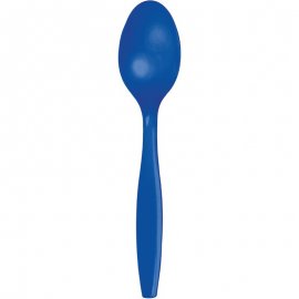 24 CUCHARAS PLASTICO PREMIUM COBALT