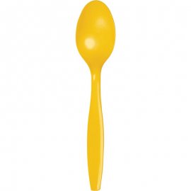 24 CUCHARAS PLASTICO PREMIUM SCHOOL BUS YELLOW