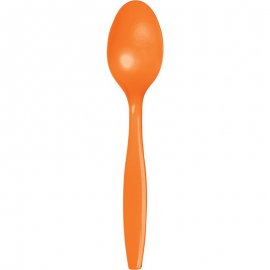 24 CUCHARAS PLASTICO PREMIUM SUNKISSED ORANGE