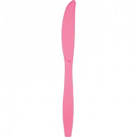 24 CUCHILLOS PLASTICO PREMIUM CANDY PINK