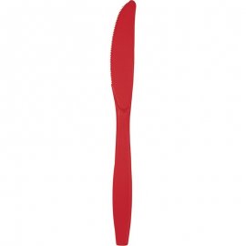 24 CUCHILLOS PLASTICO PREMIUM CLASSIC RED