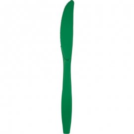 24 CUCHILLOS PLASTICO PREMIUM EMERALD GREEN