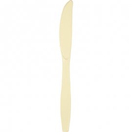 24 CUCHILLOS PLASTICO PREMIUM IVORY