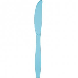 24 COLTELLI IN PLASTICA PREMIUM BLU PASTELLO