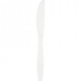 24 CUCHILLOS PLASTICO PREMIUM WHITE