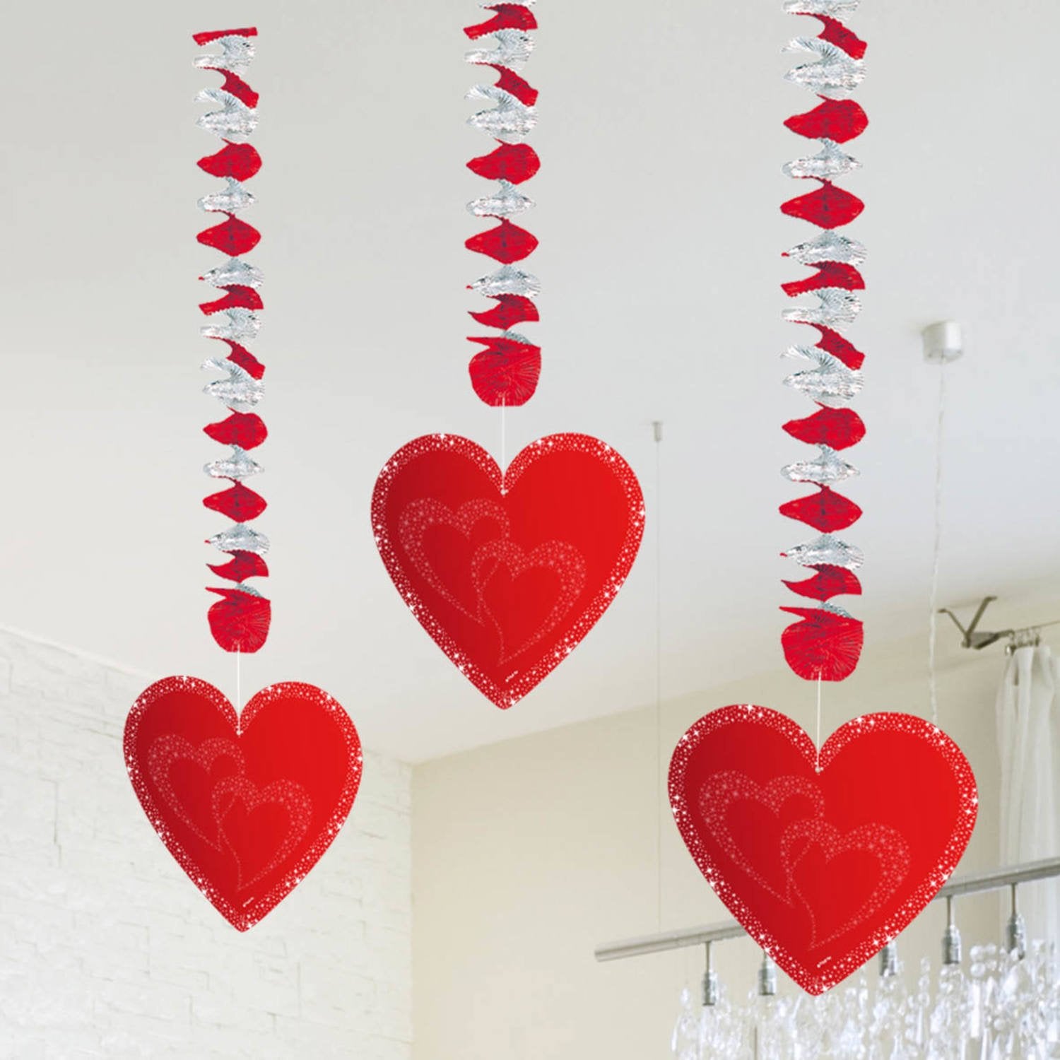 3 ciondoli a cuore 75 cm