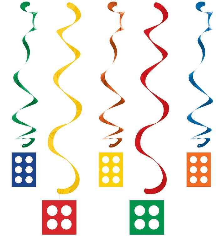 5 DECORACIONES COLGANTES BLOCK PARTY