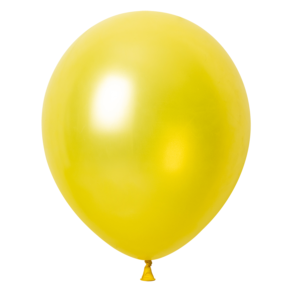 50 palloncini gialli metallizzati da 30 cm