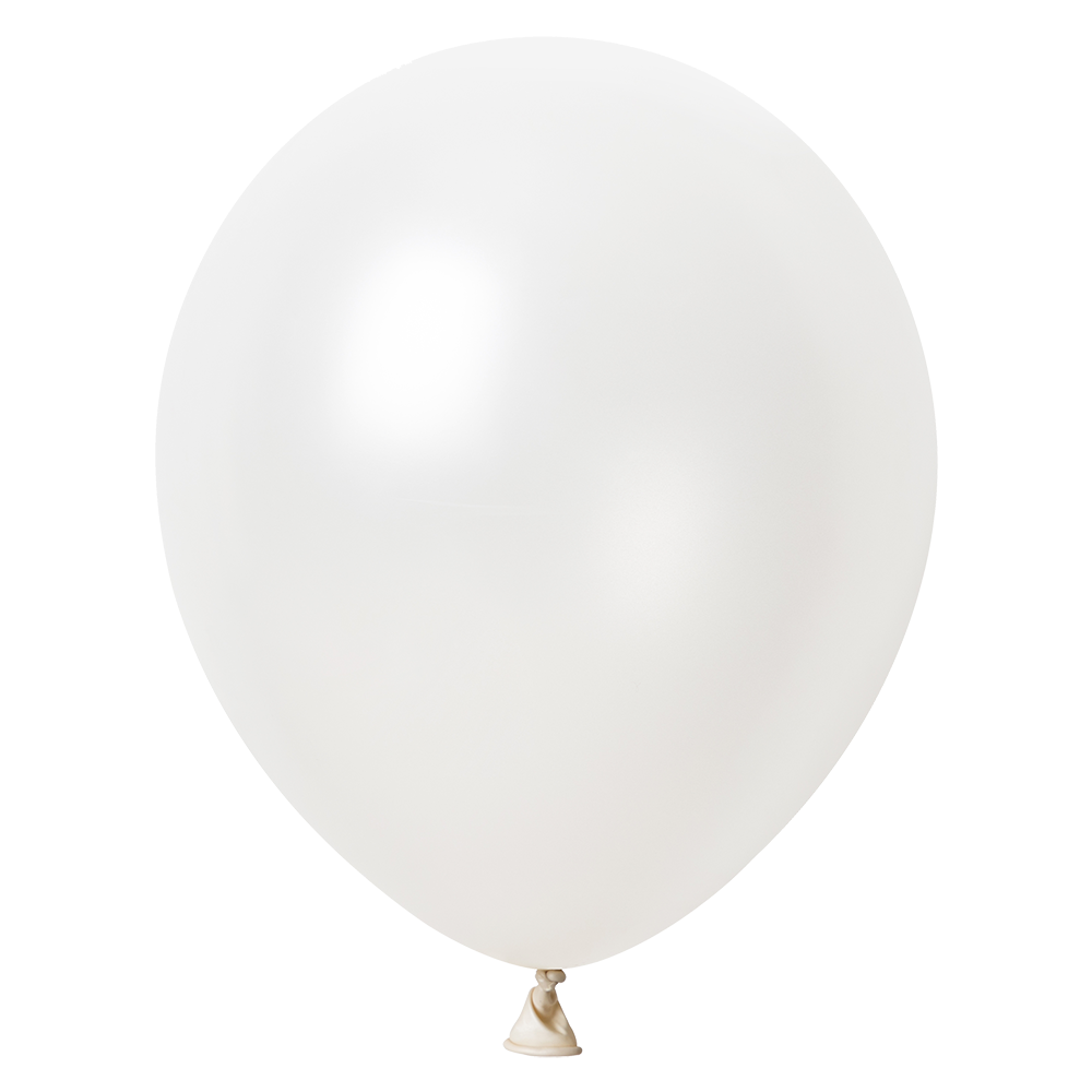 50 Globos Blanco Metallic 30 cm