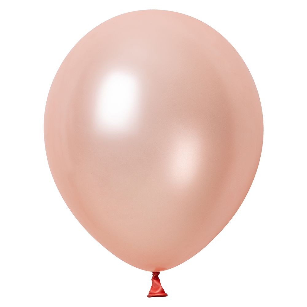 50 ballons métallisés or rose de 30 cm