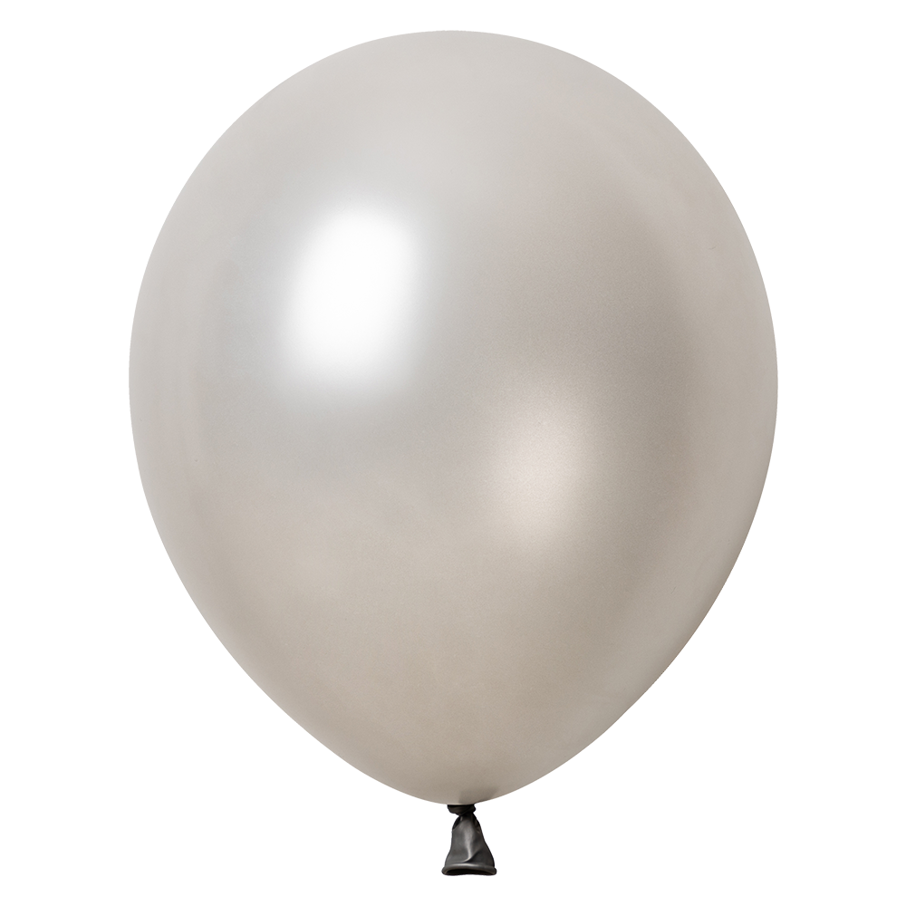 50 Globos Plata Metallic 30 cm