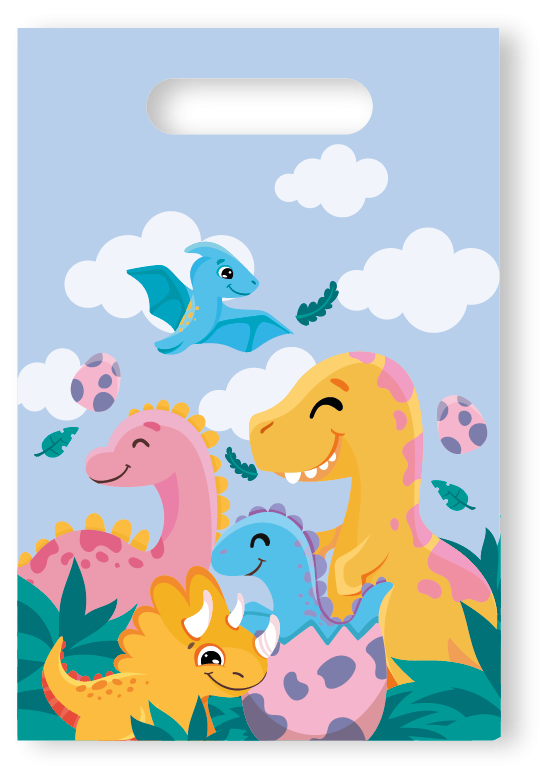 6 Bolsas Funny Dinosaurs