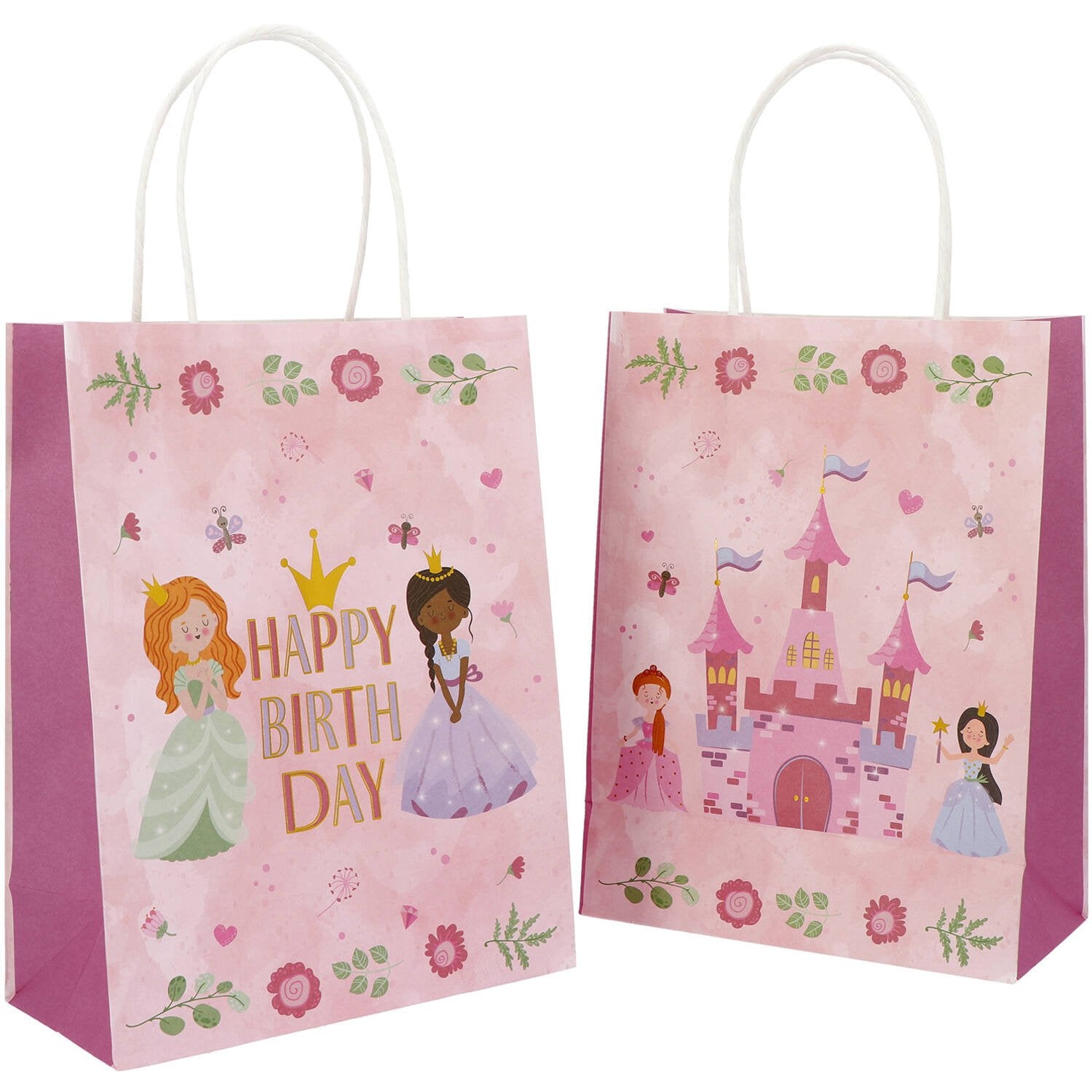 6 Bolsas de Regalo Pretty Princess 20 x 27 cm