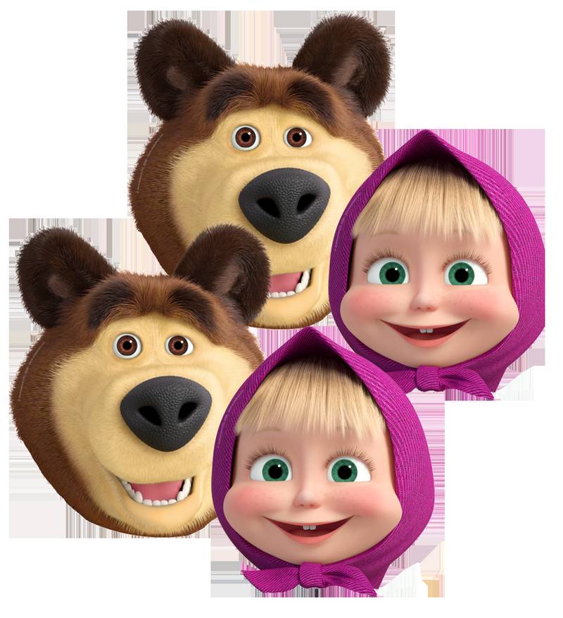 6 Caretas Masha y el Oso