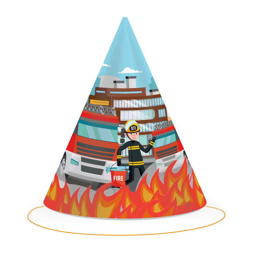 6 Gorros Flaming Fire