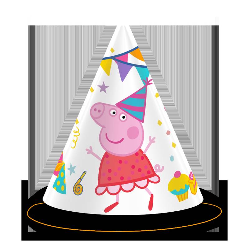 6 Gorros Peppa Pig