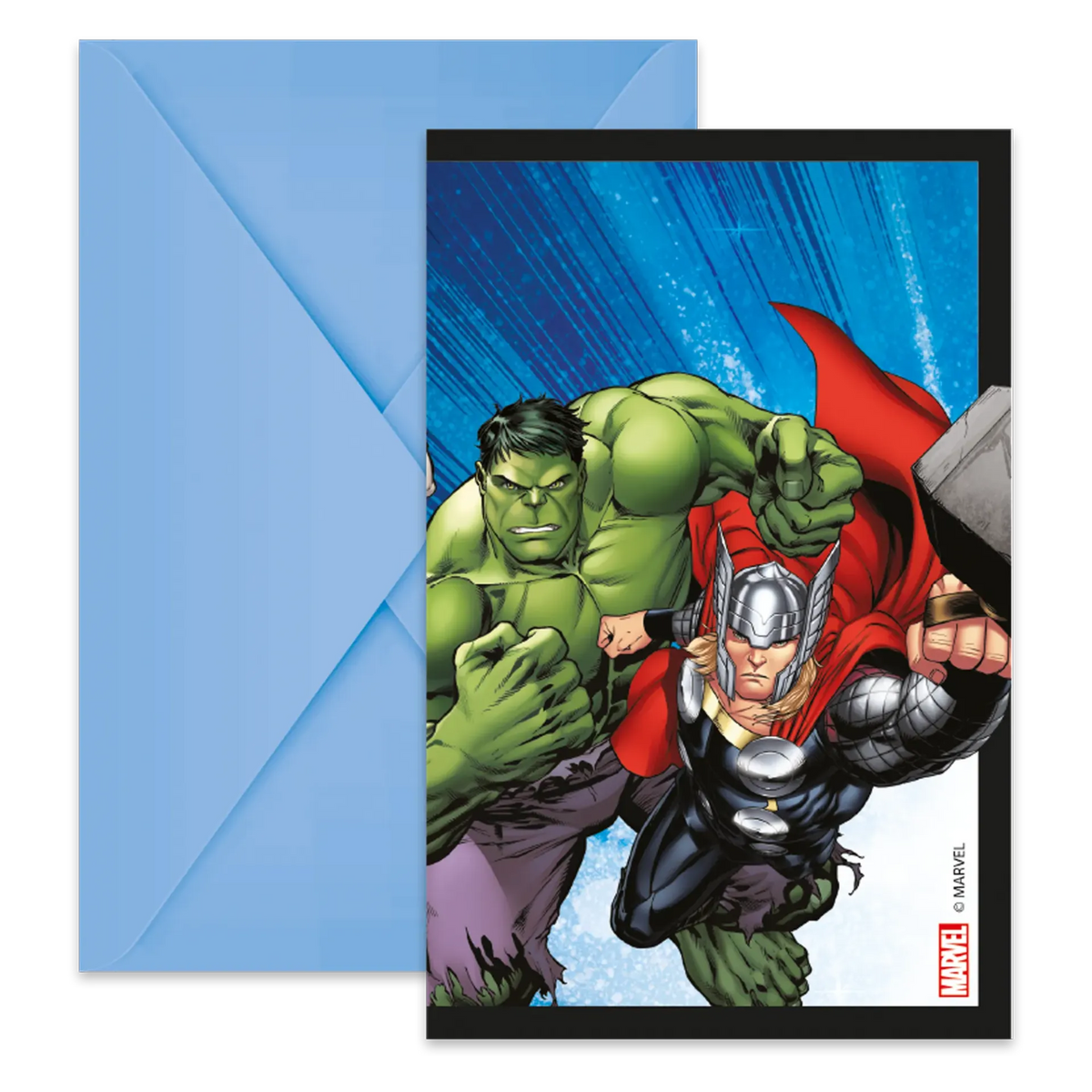 6 AVENGERS EVERGREEN INVITATIONS